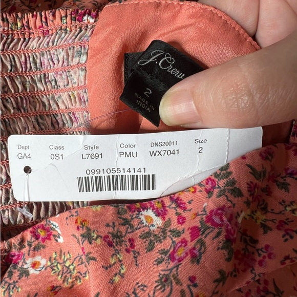 J Crew - Button-front midi dress with ruffle hem in soft rayon - Size 2 - Picture 9 of 11